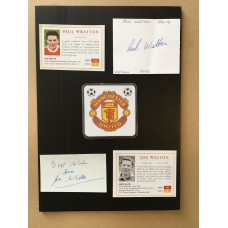 Signed card by JOE WALTON the MANCHESTER UNITED footballer. 